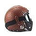 Produktbild Joyfitness Harley Motorradhelm Herbst und Winter Lederhalbhelm Herren und Damen,Braun,L