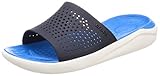Crocs Croc Logo Crocs LiteRide Slide U, Sandalias de Punta Descubierta Unisex Adulto, Azul (Navy/White 462), 37/38 EU