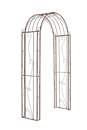 CLP Metall-Rosenbogen SOFIA, Eisen pulverbeschichtet, Höhe ca 240 cm, Breite ca 120 cm, Tiefe ca 45 cm antik braun - 2