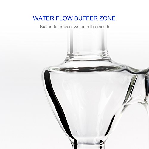 REANICE Recycler Glas Bongs wasserpfeife zum beispiel rauchen wasserpfeife 18.8mm bong schüssel höhe 20cm direkt glas rohre honigwabe zweig bongwasser bohrinseln pfeife großen bongs – glas mit zubehör transparent - 5