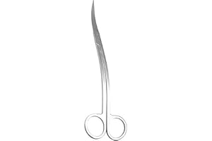 Comioke Tijeras De Acuario Ergonómicas, De 25cm, Plateadas Y Negras, De Acero Inoxidable, Para Plantas Acuáticas Y Terrarios