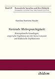 Image de Varietale Mehrsprachigkeit: Konzeptionelle Grundlagen, Empirische Ergebnisse Aus Der Suisse Romande Und Didaktische Implikationen