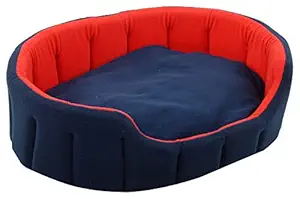 PETSHUB Elite Soft Fleece Reversible Dog and Cat Bed (Red and Blue, 91.44x83.82x22.86 cm, XL)