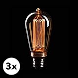 HOHE QUALITÄT: Wunderschöne nostalgische LED Deko Glühbirne aus goldenem Glas im Edison-Design. Geliefert aus Deutschland mit 19% ausgewiesener MwSt. und deutschem Support