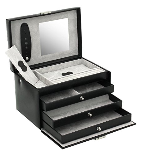 Friedrich|23 Damen-Schmuckkasten Classico Leder schwarz – 23231-2 - 3