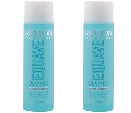 2er Set: Revlon Equave Keratin Instant Beauty Hydro Detangling Shampoo 250 ml