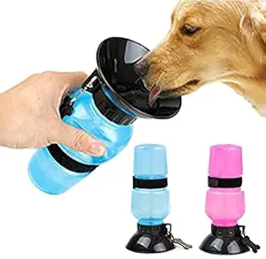 SLOZA Dog Water Bowl Bottle(500 ML) Sipper Portable Aqua Dog Travel Water Bottle Bowl 18-oz Dog Bottle Auto Dog Mug for Pets