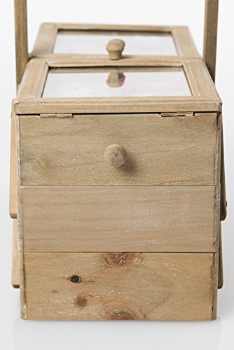Nähkasten Nähbox Nähkästchen Nähkorb Natur Holz Nähset Nähzeug Vintage Shabby - 9