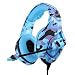 Produktbild Gaming Headset Komfortables Gaming-Headset mit drehbarem, über Ohr-Kopfhörer mit Mikrofon zur Rauschunterdrückung, für PS4, PC, Xbox One, Laptop, Mac, Smartphone (Camouflage) (Color : Blau)