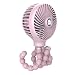 Produktbild REALIKE Mini USB Krakeform Ventilator Tragbarer Handventilator Mit Wiederaufladbare Batterie Sommer Weiß, Rosa, BlauTischventilator Lüfter für Familien Schule Außenbereich
