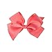 Clip Grosgrain Bow - Coral