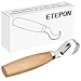 Produktbild ETEPON Schälmesser  Wood Carving Knife Hook Knife Single Side Wood Carving Tools for Spoon Bowl Cup Kuksa Wood Working, 0.6-Inch Internal Radius ET012