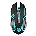 Produktbild KTLEU Wiederaufladbare Wireless Gaming Maus USB Optische LED Silent Computer Maus 3 Einstellbare DPI 6 Tasten (Schwarz)