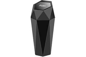 LILOVE Car Rubbish Bin Eco-friendly Plastic Car Trash Can With Lid Diamond Design Mini Car Garbage Bin For Car/SUV/Truck//Home