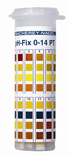 1161749 pH-Fix indicator stick, pH 0-14, Round Plastic Tubes with Snap Cap of Sticks (Pack of 100)