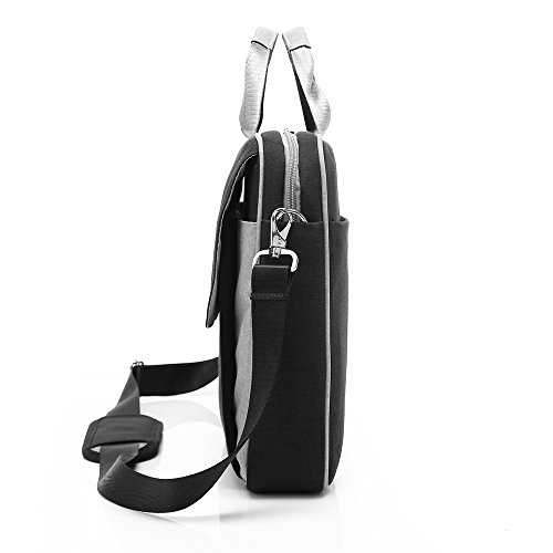 CoolBELL 15 6 Zoll Laptop Tasche Nylon Schultertasche mehrfach Abteil Messenger Bag Handtasche Tablet Aktentasche f  r Laptop   Tablet   Macbook Schwa