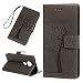 Produktbild WaackGG Moto G7 Hülle Handyhülle FlipCase Kompatible mit Motorola Moto G7 Tasche Handytasche Leder Wallet Schutzhülle Magnetisch Kartenfach Ständer Anti-Fall Etui Eule Baum