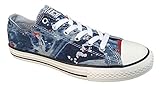  Converse Jr. Chuck Taylor All Star Print Ox Ash Grey/Casino Denim 651700F 5.5