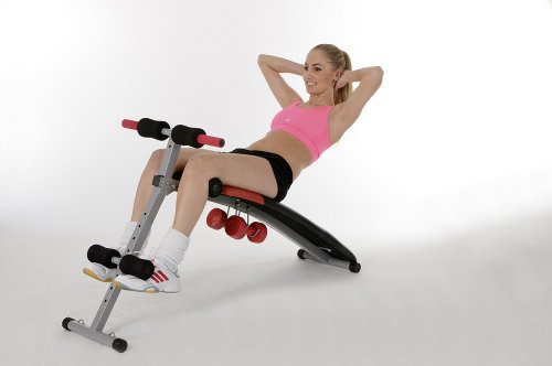 Christopeit Bauchtrainer BG 2, schwarz/silber/rot, 9841 - 9