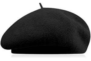 GIDWRIY Cappello Basco Francese Donna,Berretto Basco Lana,Cappello Parigino Donna,Berretto Stile Francese,Moderno Cappello da Pittore Donna,Berretto Elegante Classico,Berretto Francese Vintage