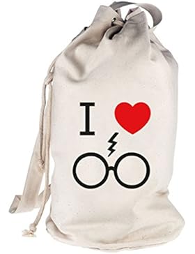 Shirtstreet24, I Love Harry, bedruckter Seesack Umhängetasche Schultertasche Beutel Bag