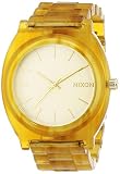 Nixon Herren-Armbanduhr XL Time Teller Acetate Light Gold Amber Analog Quarz Plastik A3271423-00
