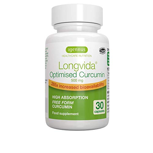 Curcumina Optimizada Longvida, curcumina de alta absorción, 30 cápsulas veganas