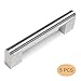 Produktbild probrico Boss Bar Küche Schrank Tür Griff Durchmesser 14 mm Edelstahl Möbel Schublade Schrank Knauf Pull Lochabstand 96 mm 5 PCS