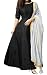 Purva Art Womens Black Tapeta Silk Stitched Long Gown With Off White Dupatta (PA_1512_Black_Tapeta Silk_Stitched_JFW-125) RS.649.00