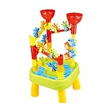 deAO Sand and Water Table - Water Park Mills and Slides with Accessories Included (GREEN) (Toy)