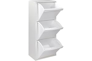 LIBEROSHOPPING.eu - LA TUA CASA IN UN CLIK Mueble de Madera reciclada con 3 Compartimentos (Blanco)