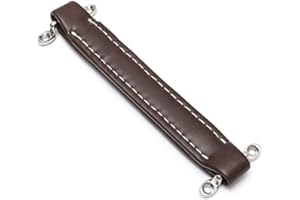 VIDOO Poignée D'Ampli Guitare Style Cuir Vintage Noir pour Amplis Fender-Café