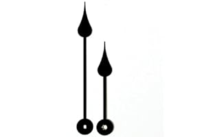 DANS CLOCK SHOP Replacement Black Metal Screw Fit Extra Long Clock Hands Compatible With Japanese Eyeshaft Quartz High Torque movement Mechanism 150mm