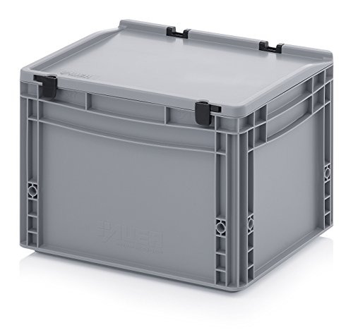 Eurobehälter-Eurobox 40 x 30 x 27 cm mit Scharnierdeckel inkl. gratis Zollstock
