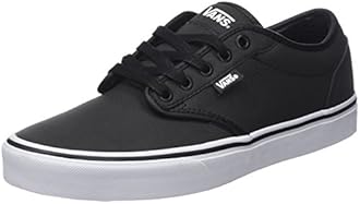 Vans Men’s Atwood Seasonal Trainers, Black ((Leather) Black/White), 9.5 UK 44 EU