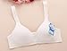 Produktbild ricisung Frauen Mädchen Push-Up-BH Wireless Baumwolle festen Halt Bügel BH Spitze niedlich 8878, weiß, 75A 34
