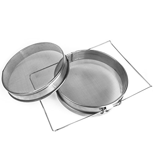 Generic Edelstahl Bienenzucht Doppel Honig Imkerei Honigdoppel Sieb Filter Bienenzucht Werkzeug - 3