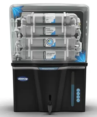 Addyz Fully Automatic RO+UV+UF 12 Litres Storage Water Purifier with Silver impregnated Carbon Advanced Multi Stage
