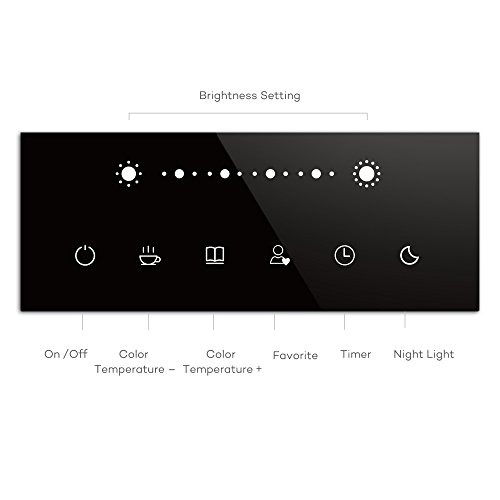 TaoTronics 100% Metall Schreibtischlampe LED Tageslichtlampe 12W Touch-Control 5 Farbetemperaturen und 6 Helligkeiten mit USB-Anschluss 5V 2A zum Aufladen von Smartphones und Tablets, Eisen-Grau - 4