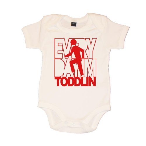 Every Day I'm Toddlin Fun Baby Vest (12-18 Months, White)