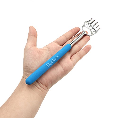 Set 5 Teleskop Rückenkratzer bei DigHealth-(Ausziehbar, Edelstahl, Gummiertem Griff, Circa 58cm, Bär Klaue), Massagegerät Körpe zum Rücken Kratzen - 8