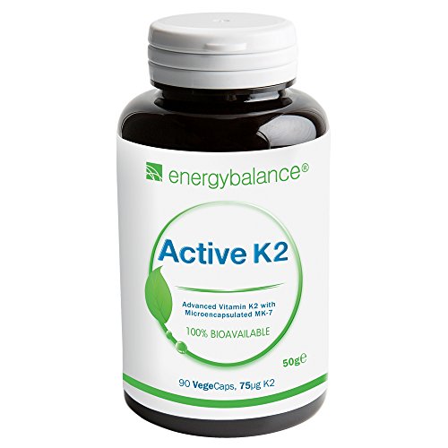 Vitamina K2 attiva avanzata MK-7 75µg | 100% Biologicamente attivo All-Trans-Isomeri | Vegano | Senza glutine | senza OGM | 90 VegeCaps
