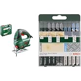 Bosch Home and Garden PST 650 Electric Decoupage Saw (In Carrying Bag) & 10 Piece Decoupage Saw Set