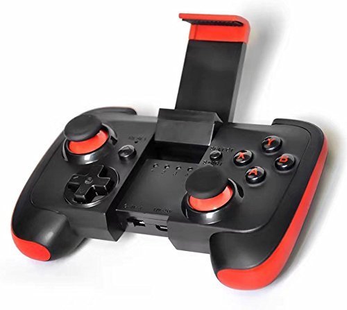 Powerlead Controlador de juego Bluetooth con vibraci  n  tiene soporte telesc  pico   Gamepad inal  mbrico