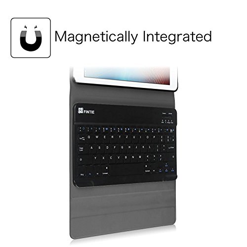 Fintie iPad Pro 9.7 Bluetooth Tastatur Hülle Keybord Case – Ultradünn leicht SmartShell Ständer Schutzhülle mit magnetisch abnehmbar drahtloser Deutsche Bluetooth Tastatur for Apple iPad Pro 9.7 Zoll (2016 Modell), Roségold - 3