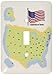 Price comparison product image 3dRose LSP_46642_1 Map and Flag of The USA with All of The United States of America Identified with 2 Letter Postal Id Single Toggle Switch