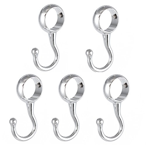 Sourcingmap Kleiderschrank 22 mm Dia Tube Rod Handtasche Kleiderbügel, Kleiderhaken, 5 x