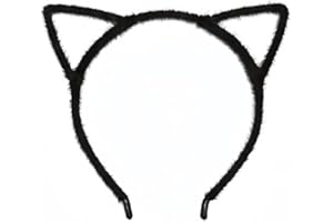 Waibejon Halloween Black Cat Ears Headbands, Cat Ears Headband, Alice Hair Band Headband Fancy Dress, Halloween Cosplay Cat Costume Hair Accessories for Adult Kids