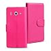 Produktbild Huawei Y300 Bookstyle Hülle, Conie Mobile PU Leder Schutzhülle Handytasche Bookcase Tasche Premium Klapphülle in Pink