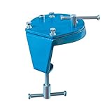  Heuer 119104 - Pinza rotativa, abrazadera de mesa giratoria 2 en 1, fijación flexible, peso: 10 kg, fuerza: 10-60 mm, Azul